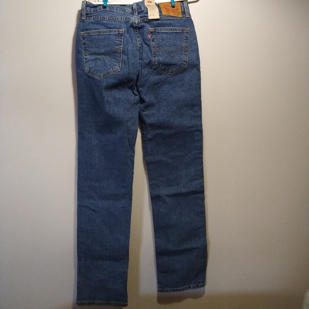 Levi's 514 Medium Indigo Straight Leg Regular Fit Blue Jeans - Picture 8 of 15